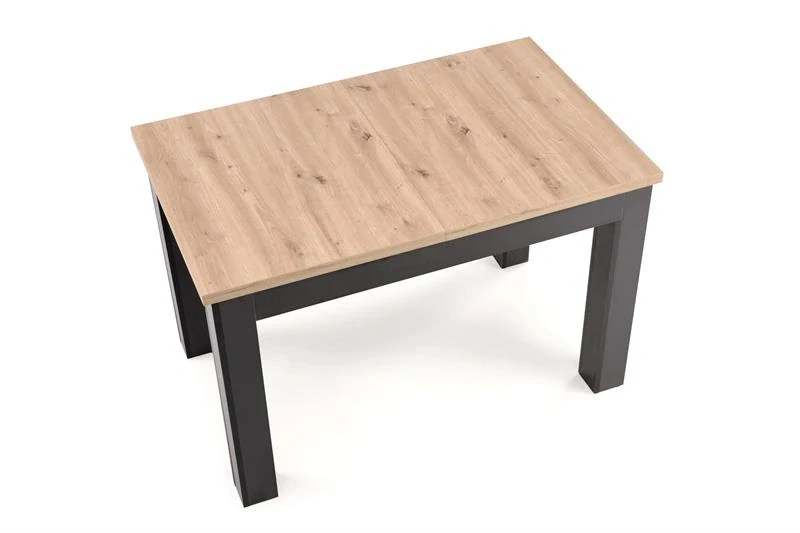GIZMO rozkladací jedálenský stôl, doska - dub artisan, nohy - čierne