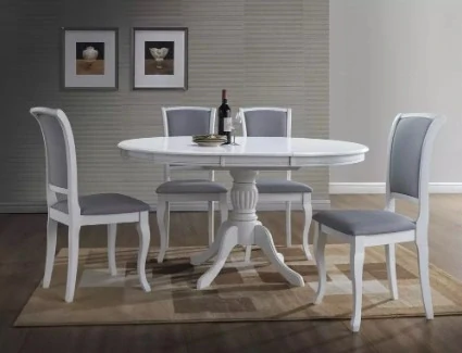 Jedálenský stôl OLIVIA rozkladací biela