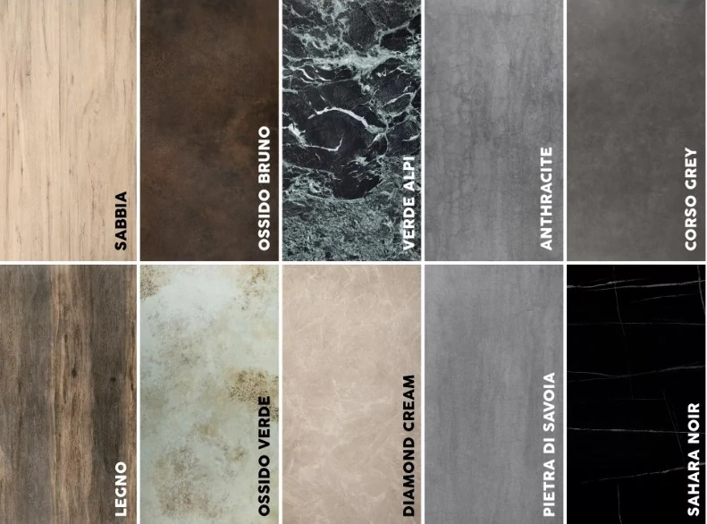 Stôl SALVADORE CERAMIC šedá MARMUR/čierny matný (160-240)X90