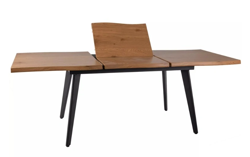 Jedálenský stôl FRESNO dub/čierny rám 120(180)X80