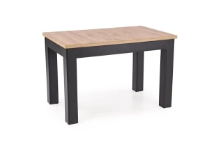 GIZMO rozkladací jedálenský stôl, doska - dub artisan, nohy - čierne - NA SKLADE!