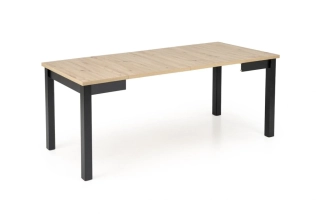 QUBIK rozkladací jedálenský stôl, dub artisan/čierna